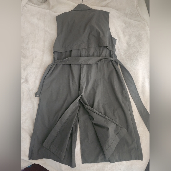 Zara Belted Long Vest Dress Green Size L BNWT - Picture 3 of 14